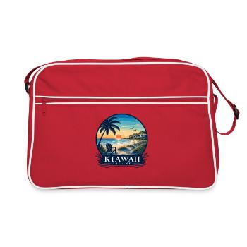 Vacances sur l’île Kiawah Atlantique, États-Unis, Caroline du Sud - Sac Retro - rouge/blanc - Devant