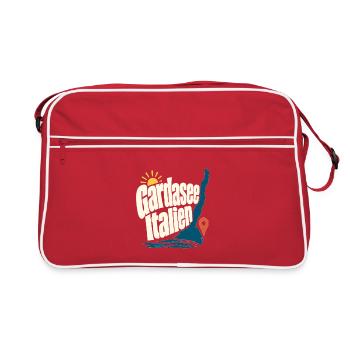 Gardasee Italien Lake Garda Souvenir de voyage - Sac Retro - rouge/blanc - Devant
