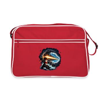 Lumière du Phare Tourbillon - Sac Retro - rouge/blanc - Devant