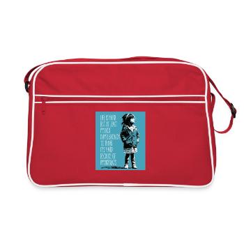 La vie est dure mais au moins je ne suis pas assez bête - Sac Retro - rouge/blanc - Devant