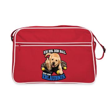 Ich hole mir keine Erlaubnis - Retro Tasche - Rot/Weiß - Vorne