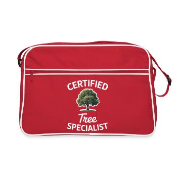 Arbres, proverbes, arbres, forêt, drôle, cadeau d’arbres - Sac Retro - rouge/blanc - Devant