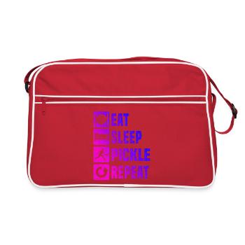 Cadeau de la scène du pickleball pour les fans de pickleball - Sac Retro - rouge/blanc - Devant