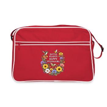 Plantes indigènes Happy Polinators Garden - Sac Retro - rouge/blanc - Devant