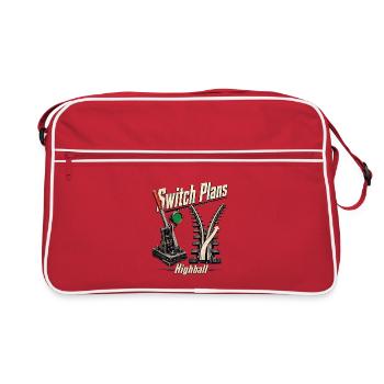 Train Engineer Night Run, Switch Plans Highball - Retro Bag - red/white - Front