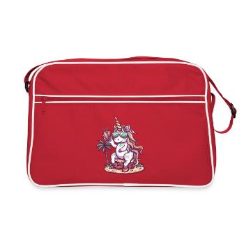 Vacances d’été de la licorne - Sac Retro - rouge/blanc - Devant