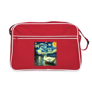 Peking Duck Starry Night - Retro Bag - red/white - Front