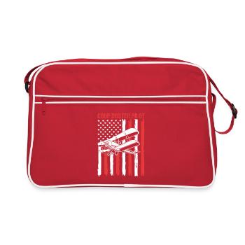 Crop Duster Airplane Pilot - Retro Bag - red/white - Front