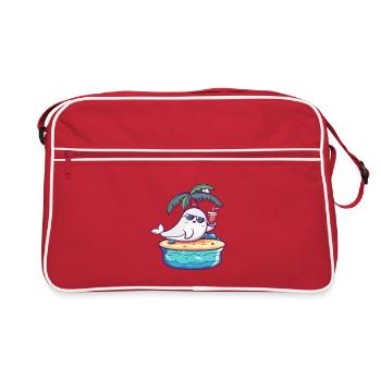 Vacances d’été des baleines - Sac Retro - rouge/blanc - Devant