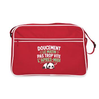 Matin Doux Après-Midi Léger Panda - Sac Retro - rouge/blanc - Devant