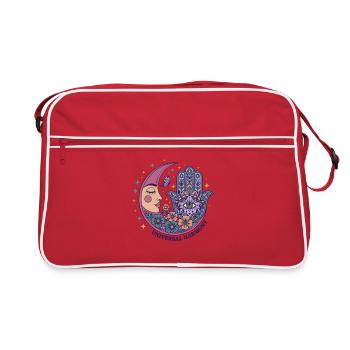 Spirituality Sacred Geometry Universal Harmony - Retro Bag - red/white - Front