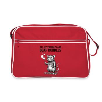 All My Troubles Are Soap Bubbles - Retro Bag - red/white - Front