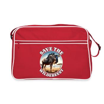Gnu Save Wildebeest - Retro Bag - red/white - Front