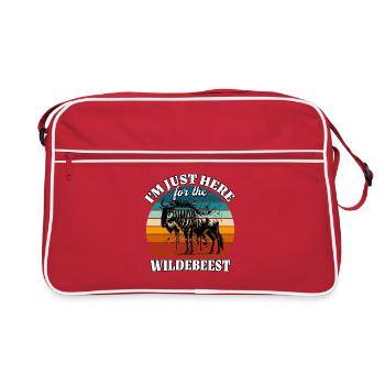 Funny wildebeest sayings - Retro Bag - red/white - Front