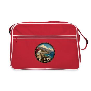 Crete Greece Mediterranean Holidays Island - Retro Bag - red/white - Front