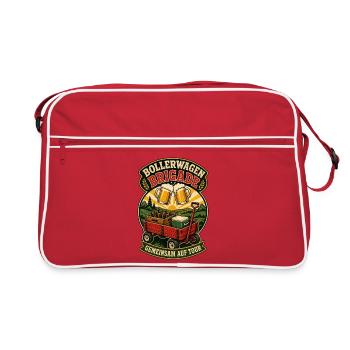 Bollerwagen Brigade Auf Tour Shirt - Retro Tasche - Rot/Weiß - Vorne