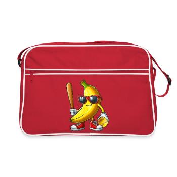 Lunettes de soleil banane jouant au softball - Sac Retro - rouge/blanc - Devant