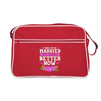 Scheidung - Retro Tasche - Rot/Weiß - Vorne