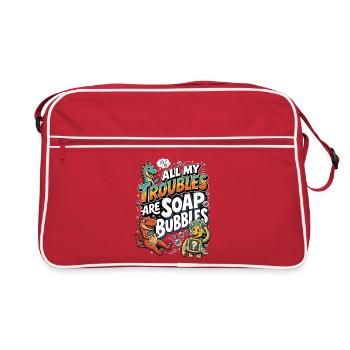 All My Troubles Are Soap Bubbles - Retro Bag - red/white - Front