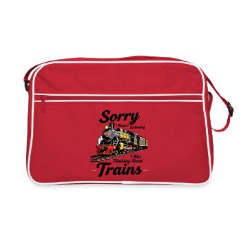 Train Humor - Retro Bag - red/white - Front