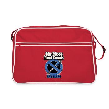 Don premium pour dentiste retraité, plus de traitements de canal - Sac Retro - rouge/blanc - Devant
