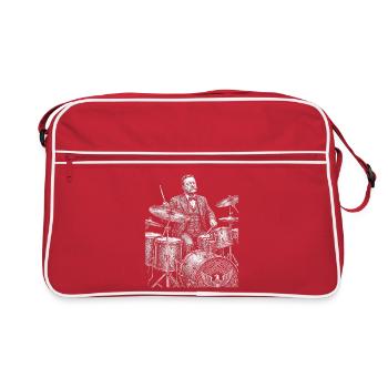 Theodore Roosevelt plays drums - Retro Bag - red/white - Front
