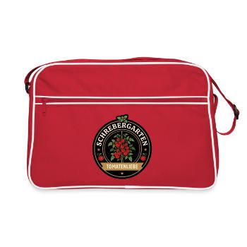 Tomatenliebe Logo aus Schirebergarten - Retro Tasche - Rot/Weiß - Vorne