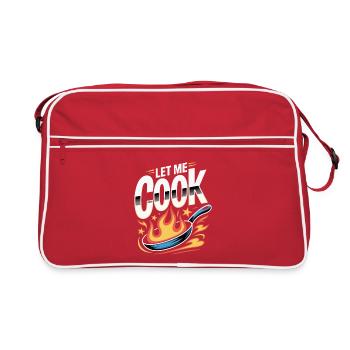 Let Me Cook Cooking Grilling Meme Grill Master Chef - Retro Bag - red/white - Front