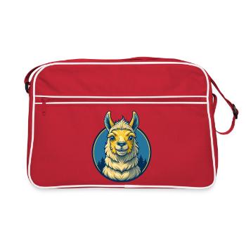 Mascotte Lame Kawaii Personnage de dessin animé Clipart Logo - Sac Retro - rouge/blanc - Devant