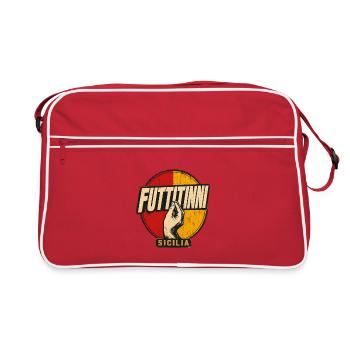 Futtitinni Sicilia Sicilian Flag Italian Island Pr - Retro Bag - red/white - Front