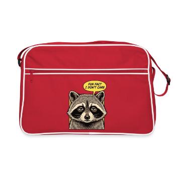 Funny sarcastic fun fact I don't care - Retro Bag - red/white - Front