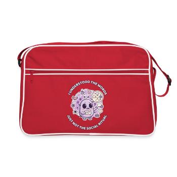J’ai compris les mots - Sac Retro - rouge/blanc - Devant