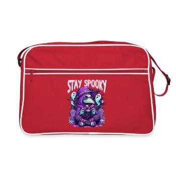Pastel Goth Soft Goth Gaming Gamer - Retro Tasche - Rot/Weiß - Vorne