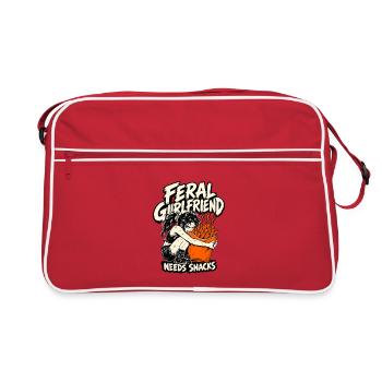 Feral Girlfriend Needs Snacks, Unhinged Girlfriend - Retro Bag - red/white - Front