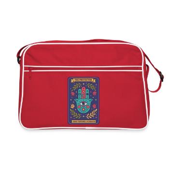 Spirituality Sacred Geometry The Protector - Retro Bag - red/white - Front