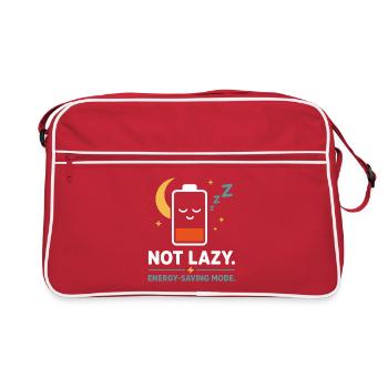 Pas un T-shirt paresseux en mode économie d’énergie - Sac Retro - rouge/blanc - Devant