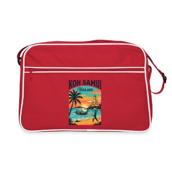 Koh Samui Thailand - Retro Tasche - Rot/Weiß - Vorne