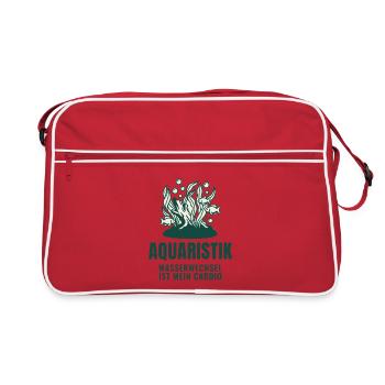 Aquaristik Wasserwechsel Ist Mein Cardio Aquarium - Retro Tasche - Rot/Weiß - Vorne