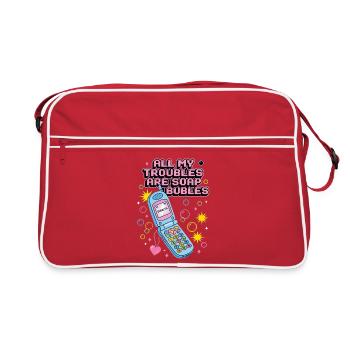 Tous mes soucis sont des bulles de savon - Sac Retro - rouge/blanc - Devant