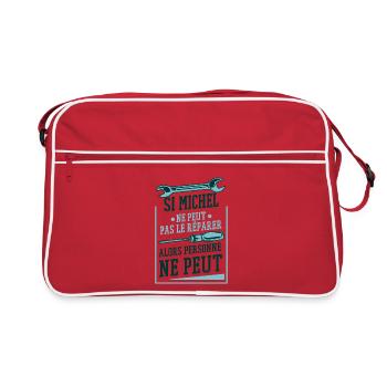 Michel Cadeau humour personnalisé - Sac Retro - rouge/blanc - Devant