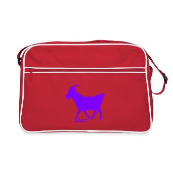 G.O.A.T. Goat Purple - Retro Bag - red/white - Front