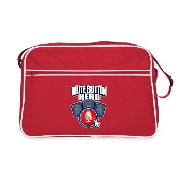 Workplace Humor Mute Button Hero, Video Call Sarca - Retro Bag - red/white - Front