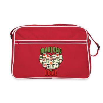 Mahjong Game Social Club Love Mahjong - Retro Bag - red/white - Front