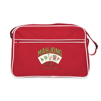 Jeu de Mahjong Club Social Joueur de Mahjong - Sac Retro - rouge/blanc - Devant