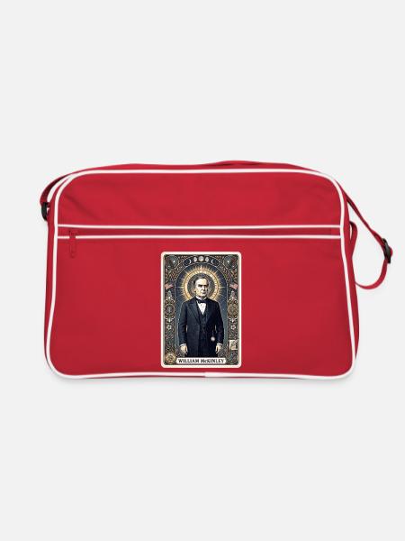William McKinley Tarotkarte - Retro Tasche - Rot/Weiß - Vorne