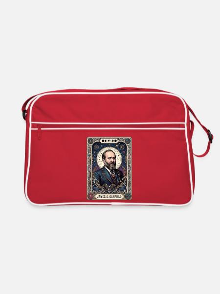 James A Tarotkarte - Retro Tasche - Rot/Weiß - Vorne