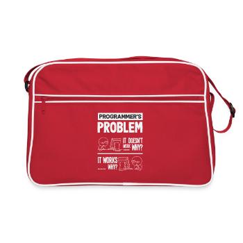 Programmer Problem Computer Science - Retro Bag - red/white - Front