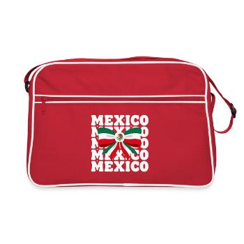 MEXIQUE Drapeau Mexicain Fierté nationale - Sac Retro - rouge/blanc - Devant