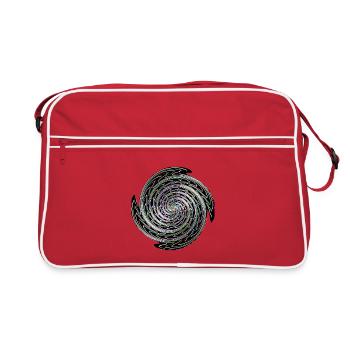Neon Spiral Color Swirl - Retro Bag - red/white - Front