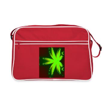 Rayon Étoile Fractale Néon - Sac Retro - rouge/blanc - Devant